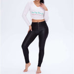 Black-Matte Eco-Leather Pants Lifts & Supports