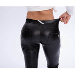 Shiny Black Eco-Leather Lifts &Supports
