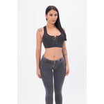 Mid Waist Denim Jeans  Lifts & Supports