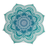 Indian Mandala Tapestry Lotus Throw