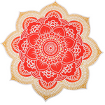 Indian Mandala Tapestry Lotus Throw