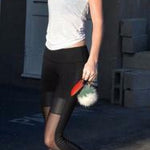Olive Green Mesh Sports Leggings
