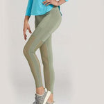 Olive Green Mesh Sports Leggings