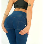 High Waist Blue Denim Lifts & Supports