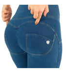 High Waist Blue Denim Lifts & Supports