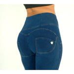 High Waist Blue Denim Lifts & Supports