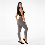 Olive Green Mid Waist Cotton Pants Lift & Support