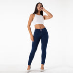 New Dark Blue Denim Pants Lift & Support