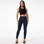 New Dark Blue High Waist Cotton Leggings Lift & Support