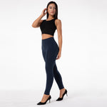 New Dark Blue High Waist Cotton Leggings Lift & Support