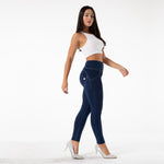 New High Waist Front Buttons Denim Pants Lift & Support