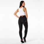 New Black Mid Waist Cotton Leggings Lift & Support