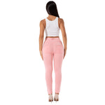 Pink Mid Waist Cotton Pants Lift & Support