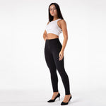 New Black High Waist Cotton Leggings Lift & Support