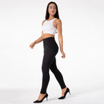 New Black High Waist Cotton Leggings Lift & Support