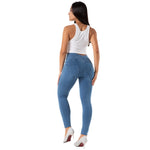New Light Blue Denim Pants Lift & Support