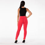 Red High Waist Cotton Pants Lift & Support