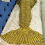 Hand Woven Mermaid Tail Blanket