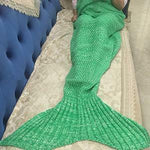 Hand Woven Mermaid Tail Blanket