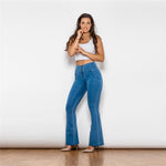 Light Blue High Waisted Flare Denim Lift & Support