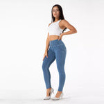 New High Waist Front Buttons Denim Pants Lift & Support