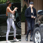 2019 Moto Design Leather-like Varnish Mesh Panels Leggings Hiney Trainer™